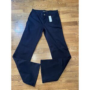 Dead Sexy Maria Twill Pants Black 5 Pockets NWT Bootcut Leg, 9" Rise SZ 28